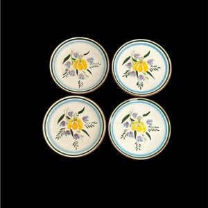 VTG Stangl Country Garden Set Of Four Lily & Tulip 8” Lunch Plates